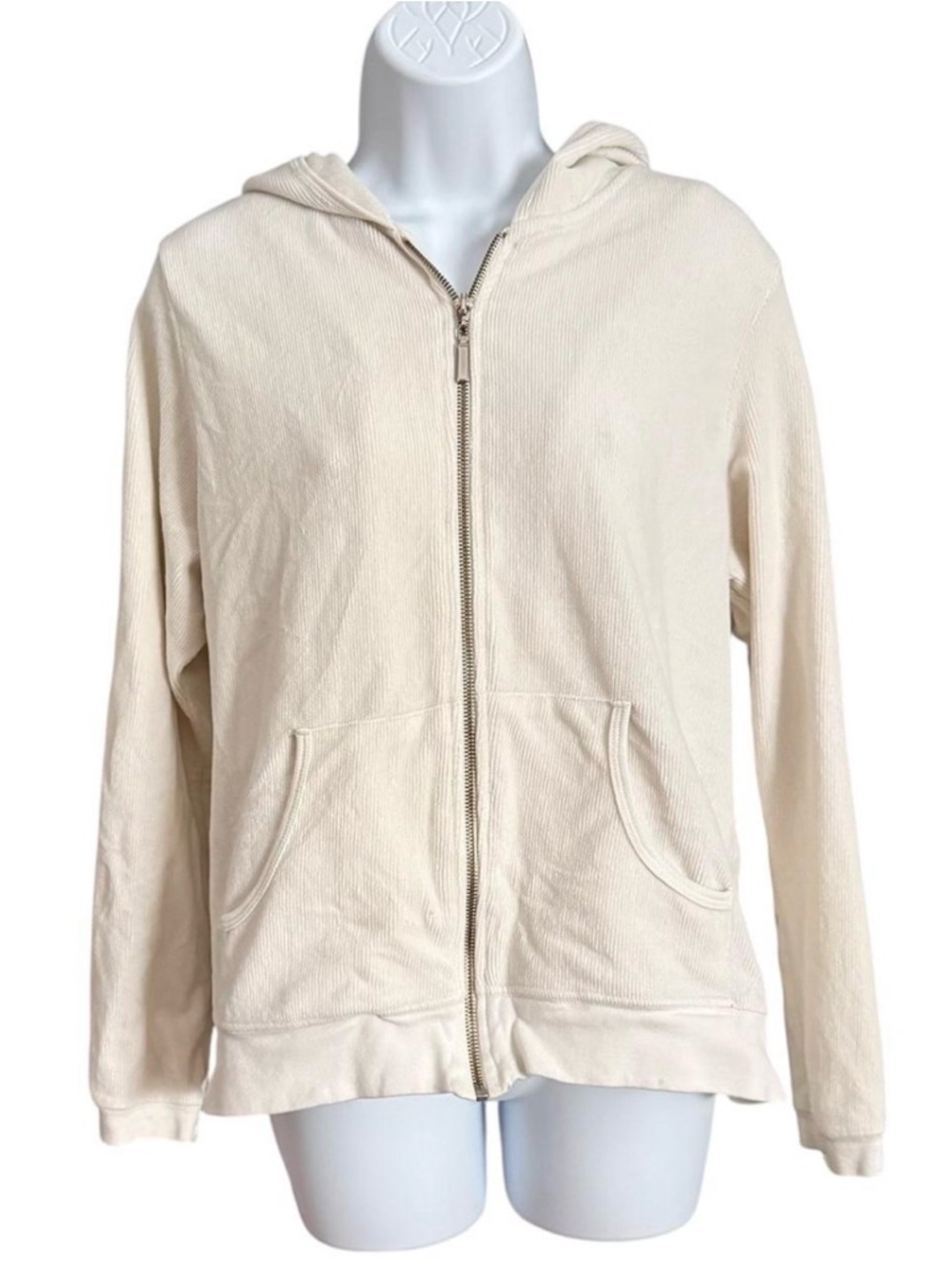 Y2K I.B. Diffusion Women’s Full Zip Corduroy Sweatshirt Size M